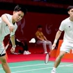 Ganda putra Indonesia beraksi di arena bulu tangkis Asian Games 2026 Aichi-Nagoya