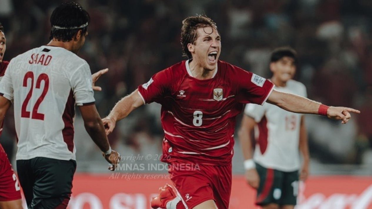 Selebrasi pemain Timnas Indonesia