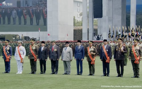 Upacara HUT ke-81 TNI di Cilangkap