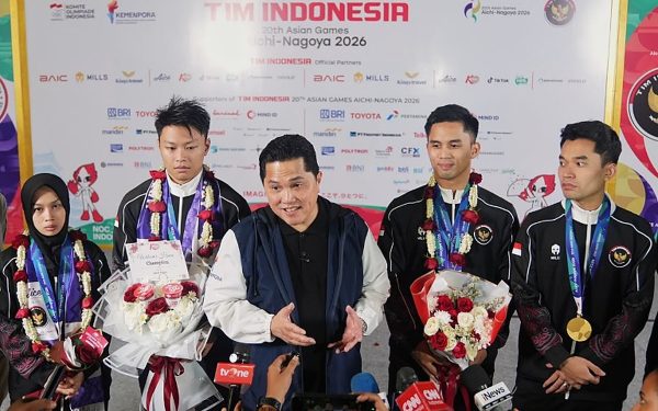 Menpora Erick menyambut atlet peraih emas Asian Games 2026