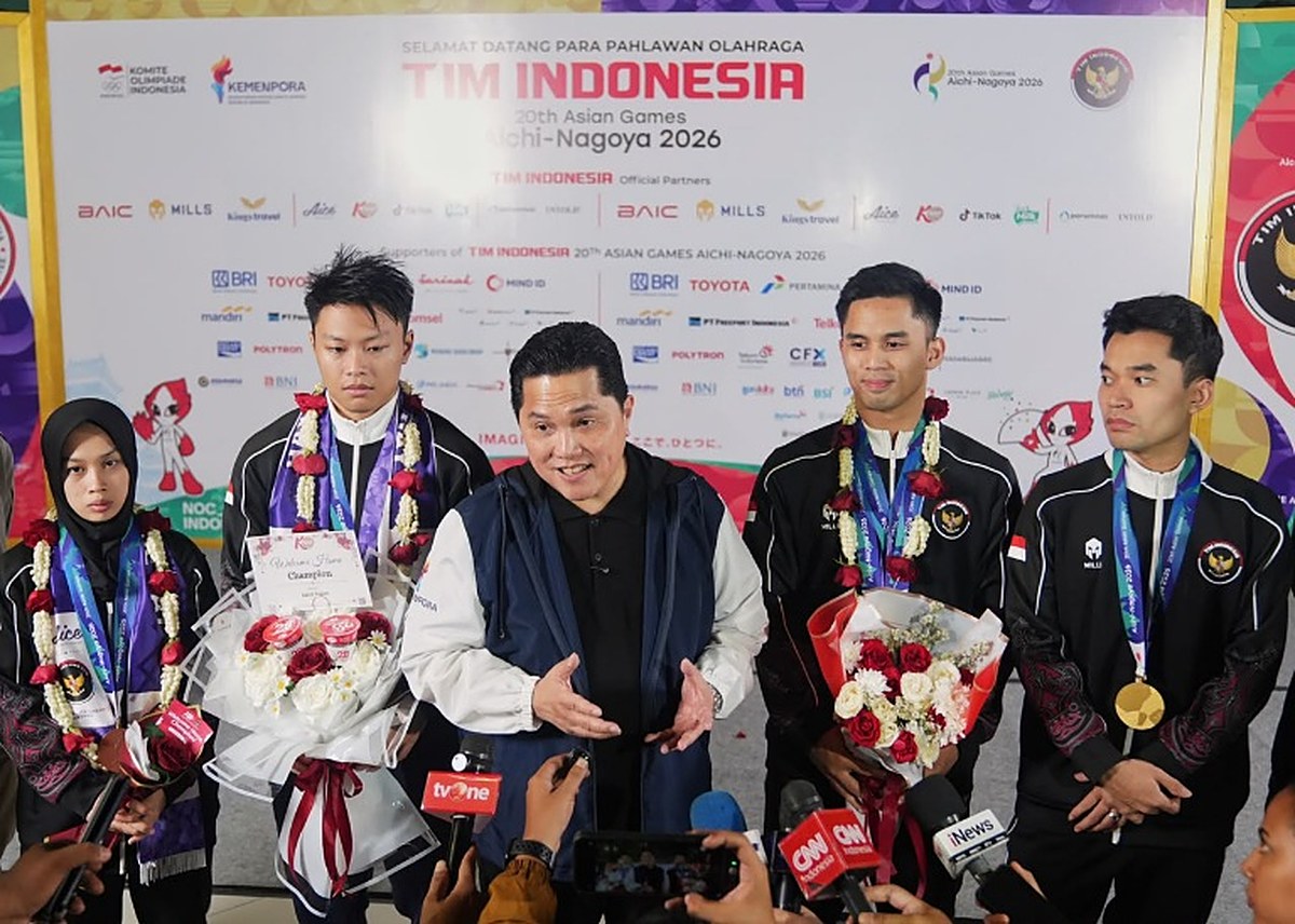 Menpora Erick menyambut atlet peraih emas Asian Games 2026