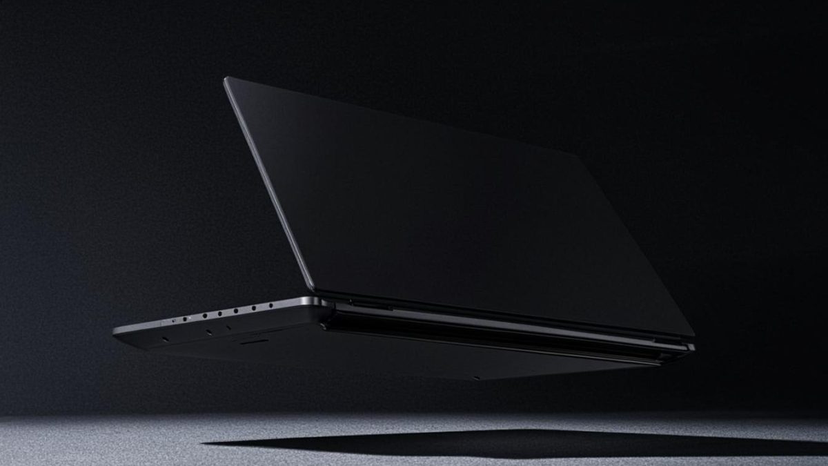 Ilustrasi laptop premium layar bes