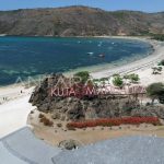 Panorama udara Pantai Kuta Mandalika, Lombok Tengah