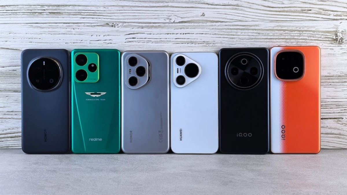 Ilustrasi aneka HP China berjajar, salah satunya Realme (Foto: Viva.co.id)